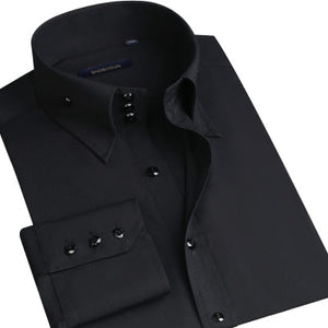 Casual diamond Buttons Mens Dress Shirts Long Sleeve Black Luxury Busi Super Quick sl Casual diamond Buttons Mens Dress Shirts Long Sleeve Black Luxury Busi Super Quick sl