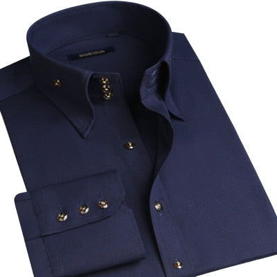 Casual diamond Buttons Mens Dress Shirts Long Sleeve Black Luxury Busi Super Quick sl Casual diamond Buttons Mens Dress Shirts Long Sleeve Black Luxury Busi Super Quick sl
